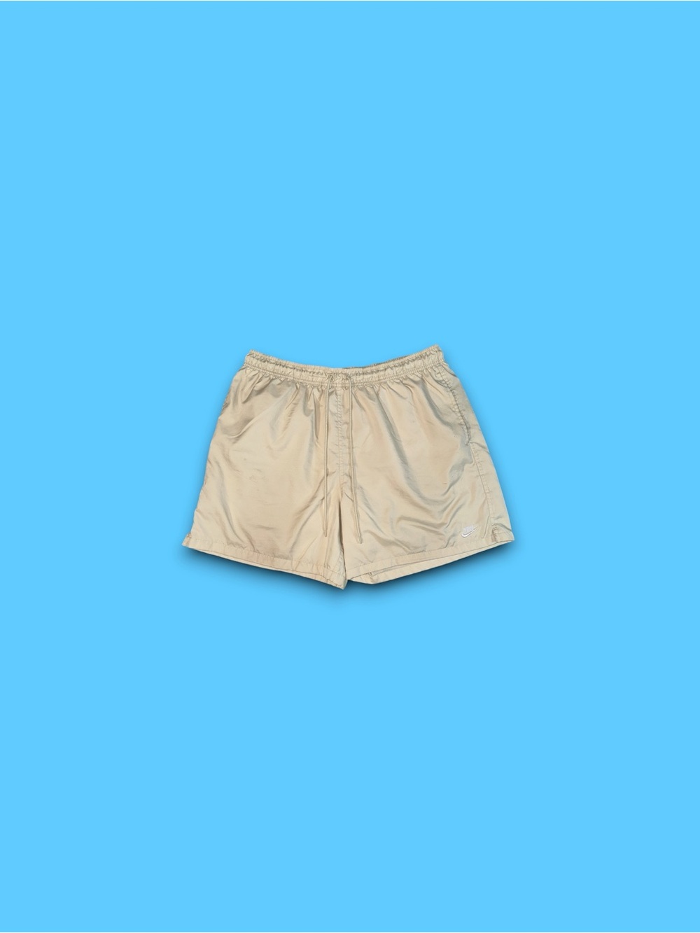 Nike sportswear woven flow mesh lined shorts beige men’s XL